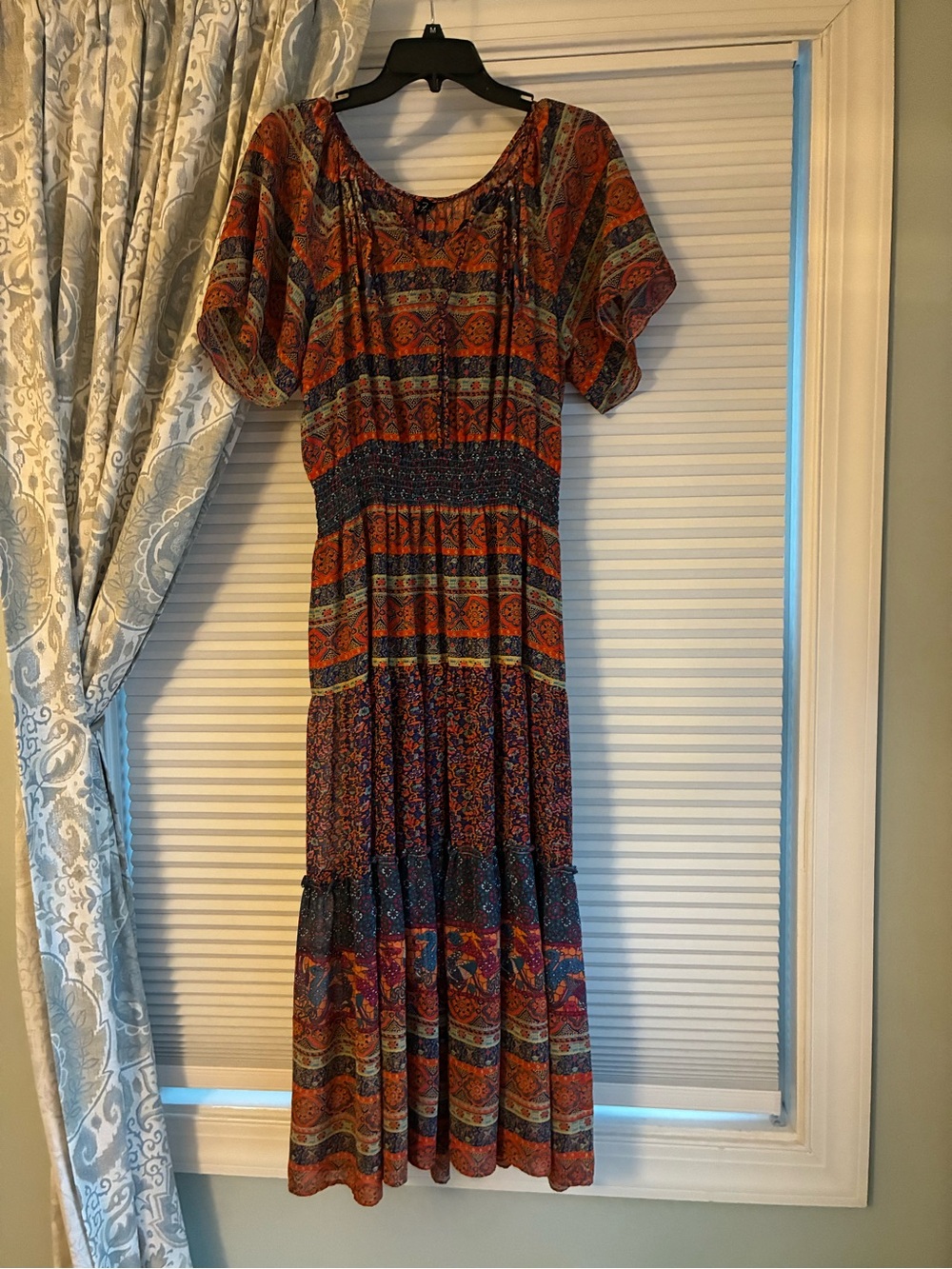 Vintage Diane Fries dress in perfect condition  in Rust Multi-Color